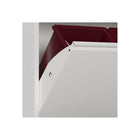 Ceha Canada - Armoire de rangement métallique polyvalente CK à 2 portes - 24 po L - Blanc-FACILE À UTILISER : Le design élégant de ce meuble comporte des tiroirs et des trappes qui s'ouvrent simultanément pour un accès rapide. Les trous pour fixation murale permettent un placement flexible, adapté à votre espace