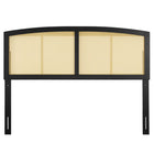 Modway - Halcyon Canne Tête de lit King, Noir-Options de cadre de lit interchangeables