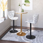 Zuo - Elevate Tabouret de bar - Blanc - Ensemble de 2-Assemblage requis