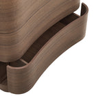 Modway - Mirae 5 tiroirs Commode courbe, Chêne brun brossé-8