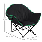 Outsunny - Chaise de camping pliable avec sac de transport-Une poche de rangement pratique pour les effets personnels  