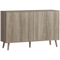 HOMCOM - Buffet 47,2 po L avec rangement - gris clair-Les panneaux de porte cannelés ajoutent une touche d'élégance 