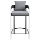 Modway - Tahoe Terrasse extérieure Aluminium pour patio Chaise de bar - 44,5 po - Gris-Assemblée requise