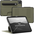 Zugu - Étui pour iPad Pro 11 po 2020/2021/2022 - Édition Limitée - Vert Olive-Étui folio magnétique