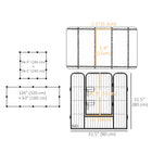 PawHut - Enclos pour chien à 12 panneaux avec porte pour extérieur et intérieur - 31,5 po H-Les 12 panneaux peuvent être disposés en rectangle