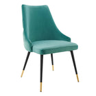 Modway - Adorn Touffe Performance Velvet Fauteuil d’appoint de salle à manger - Sarcelle-Chaise à manger vintage moderne d’accent