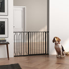 PawHut - Porte pour Chien Extra Large 30" - 45" L avec Système de Verrouillage Double - Noir-Porte s’ouvre dans les deux directions