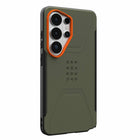 UAG - Étui Civilian rugged avec aimants pour Samsung Galaxy S26 Ultra, Olive Drab/Orange-Poignée antidérapante