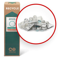 TerraCycle - Lentilles de contact et emballage - Zero Waste Box- Moyenne-Veuillez nous envoyer toute marque et prescription de lentilles de contact, film plastique, gousses et emballage en carton.