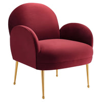 Modway - Transcend Performance Velvet Fauteuil - Marron-Fauteuil rétro moderne