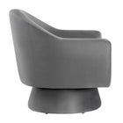Modway - Astral Performance Velvet Tissu et bois Chaise pivotante - Gris-Rembourrage en mousse dense