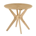 Modway - Crossroads Rond 24 po Bois Table d’appoint - Chêne-Table d’appoint moderne du milieu du siècle