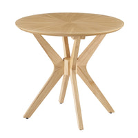 Modway - Crossroads Rond 24 po Bois Table d’appoint - Chêne-Table d’appoint moderne du milieu du siècle