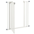 Porte pour animaux de compagnie PawHut - 29"-34" L avec porte à pression pour chiens et escaliers - Blanc-La porte peut être réglée pour s’ouvrir dans les deux directions ou être verrouillée d’un côté