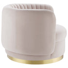 Modway - Embrace Touffe Performance Velvet Chaise pivotante - Or Rose-Tissu résistant aux taches durable