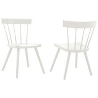 Modway - Sutter Fauteuil d’appoint de salle à manger Ensemble de 2 - Blanc-Chaise à manger moderne de ferme