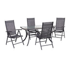 Dura Housewares - Chaise pliante San-Remo - noir - paquet de 2-Le design pliant facilite le transport, le stockage et le transport des chaises