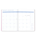 Orange Circle Studio - 2027  Agenda mensuel Just Right - Cabana Stripes -  9.75" x 7.50" - Couleur assortie - Bilingue-Calendrier de référence sur deux ans et liste des jours fériés sur trois ans