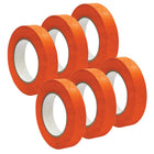 DSS Distributing - Ruban de masquage de qualité supérieure - 1 po x 55 verges - Orange - 6 rouleaux-Ce ruban facile à écrire et à faible brillance est idéal pour une variété de projets, y compris l'étiquetage et le codage couleur.