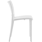 Modway - Hipster Fauteuil d’appoint de salle à manger Ensemble de 4 - Blanc-Pour un usage intérieur ou extérieur