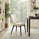 Modway - Viscount Tissu Chaise à manger - Beige-Pieds en caoutchouc massif