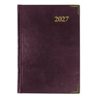 Brownline - 2027 agenda quotidien Executive avec reliure cousue – 7 1/8 po x 4 7/8 po – couleurs assorties – trilingue-Calendriers de 8 mois sur chaque page
double