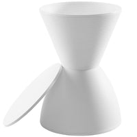 Modway - Haste Dos sans dos Tabouret - Blanc-Tabouret d’appoint ou table d’appoint
