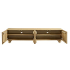 Modway - Sorren Festonné 71 po Bois Meuble TV, Naturel-Assemblée requise