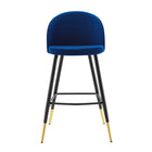 Modway - Cordial Performance Velvet Tabourets de bar - Marine - Ensemble de 2-8