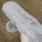 PawHut - Arbre à chat 17 po petit, tour pour chat avec poteau supérieur rotatif - gris clair-Couleur : Gris clair 