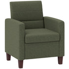 HOMCOM - Fauteuil moderne avec coussin d’assise pour salon - vert foncé-Convient aux salons et aux chambres grâce à son style élégant  
