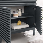 Modway - Render 36" Armoire à coiffeuse de salle de bain - Gris-Bassin d’évier et installations non inclus
