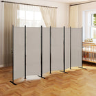 HOMCOM - Séparateur de pièce autoportant 6 panneaux pour bureau à domicile - beige-Assemblage simple requis 