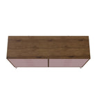 Manhattan Comfort - Ensemble de commodes de chambre à coucher Rockefeller style milieu du siècle - nature et rose pâle - ensemble de 3-Garantie limitée du fabricant de 30 jours