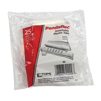 Pendaflex – Onglets transparents pour dossiers suspendus – 2 po – paquet de 25-Comprennent des étiquettes insérables blanches vierges pour créer vos propres en-têtes