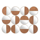 Zuo - Miroir rond Cycle - Or/Noyer-Dimensions: 1,0 po L x 27,0 po L x 36,0 po H