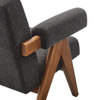 Modway - Lyra Tissu Fauteuil - Tissu gris foncé-8