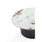 Manhattan Comfort - Table basse moderne glamour Alondra 31,49 po - Noir-Le diamètre du plateau mesure 31,49 pouces