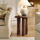 Modway - Mavina Bois de manguier Table d’appoint - Noyer-Conception à 3 jambes