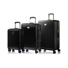 Champs - Ensemble de 3 valises extensibles de la Luxe - Noir-De la collection Luxe