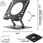 Uncaged Ergonomics - RISE Support pivotant pour ordinateur portable Support de bureau réglable - Argent-Le support pivotant pour ordinateur portable est très léger