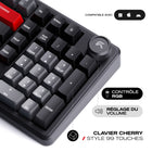 Cybeart - Akula 99 Clavier De Jeu Sans Fil Tri-Mode Rgb Grand Format - Black-Interrupteurs Cybeart MK I Gen 1 pré-lubrifiés avec une course d’activation de 1,5 mm et une durabilité de 60 millions de frappes pour une précision rapide. La technologie N-Key Rollover complète avec anti-ghosting à 100 % garantit l’enregistrement précis de chaque frappe