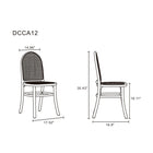 Manhattan Comfort - Paragon 1.0 Lot de 2 chaises de salle à manger rembourrées style industriel chic 17,52 po - Nature et Avoine-Cadre en frêne massif américain avec textures naturelles du grain
