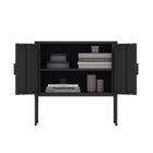 Manhattan Comfort - Ava 23,6 po Buffet d’Appoint Moderne - Noir-Garantie limitée du fabricant de 30 jours