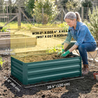 Outsunny - bacs de jardin surélevés 39 po L x 23 po l x 12 po H, lot de 2-Cadres en acier galvanisé avec revêtement en poudre pour une structure solide
