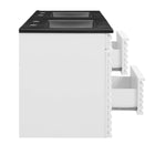 Modway - Render Fixation murale de 48" Vanette de salle de bain - Blanc Noir-8