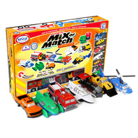 Popular Playthings - Mélangez ou associez des véhicules magnétiques Deluxe 2-Excellent moyen de libérer l'imagination d'un enfant et de le regarder jouer pendant des heures !