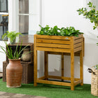 Outsunny - jardinière surélevée avec tablette latérale pliante-Tablette latérale pliante qui agrandit l'espace et se replie pour un rangement facile

