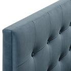 Modway - Emily Velours de performance résistant aux taches Tête de lit King Size, Bleu Cadet-7
