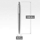 Parker – Stylo à bille Jotter acier inoxydable avec bordure chromée – pointe moyenne – encre bleue  -Pointe moyenne